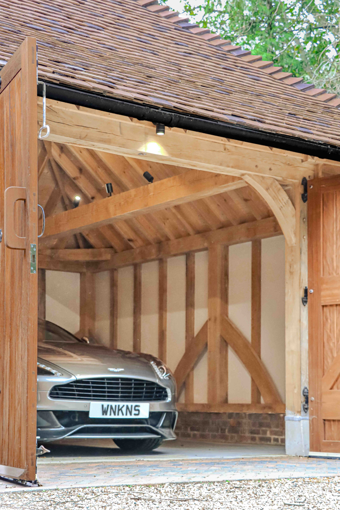 Oak Double Doors To Garage